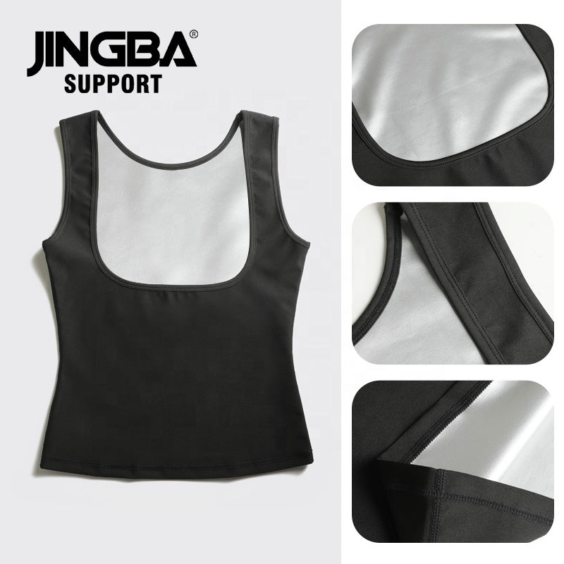 JINGBA Wholesale Fashionable Neoprene Sauna Waist Trainer Suit Weight Loss Corset Sweat Vest for Women Sports Daily Life
