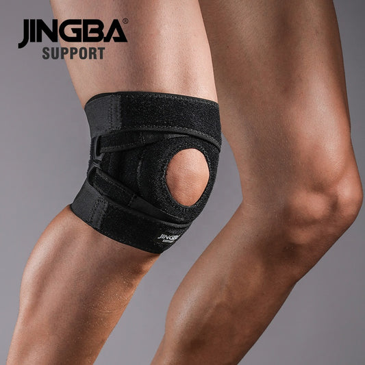 JINGBA Wholesale Coolfit Quick-drying Stabilizer Sports Knee Support Pad Brace Patella Knee Pads Hole Knee Protect Bandage