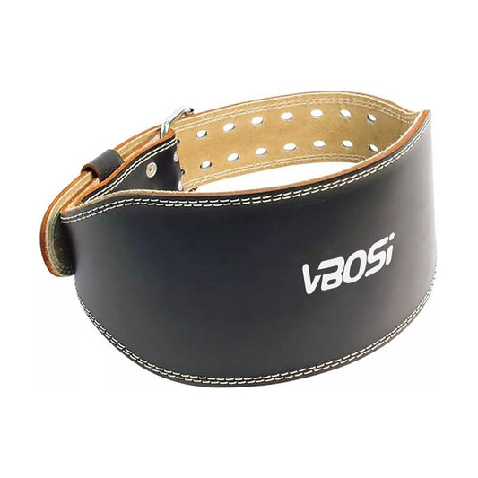 VBOSI Premium Leather Weight Lifting Belt Adjustable Powerlifting Cross Training Gym Workout Weight Training Equipment
