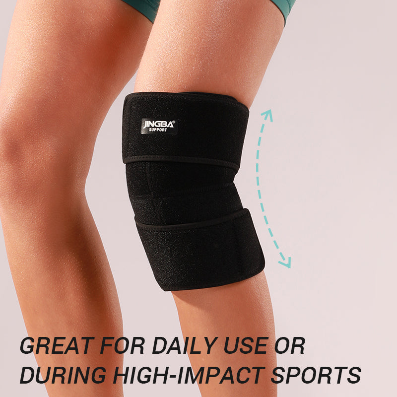 JINGBA Dropshipping Durable Waterproof Mesh Neoprene Knee Brace Hiking Jump-rope Fitness Outdoor Knee Compression Sleeve Support