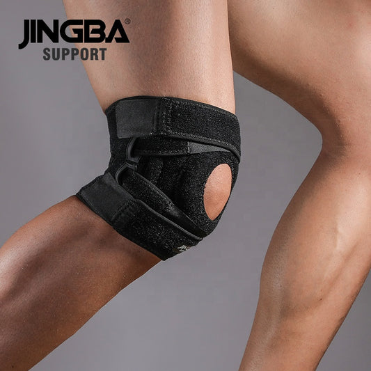 JINGBA Wholesale Coolfit Quick-drying Stabilizer Sports Knee Support Pad Brace Patella Knee Pads Hole Knee Protect Bandage
