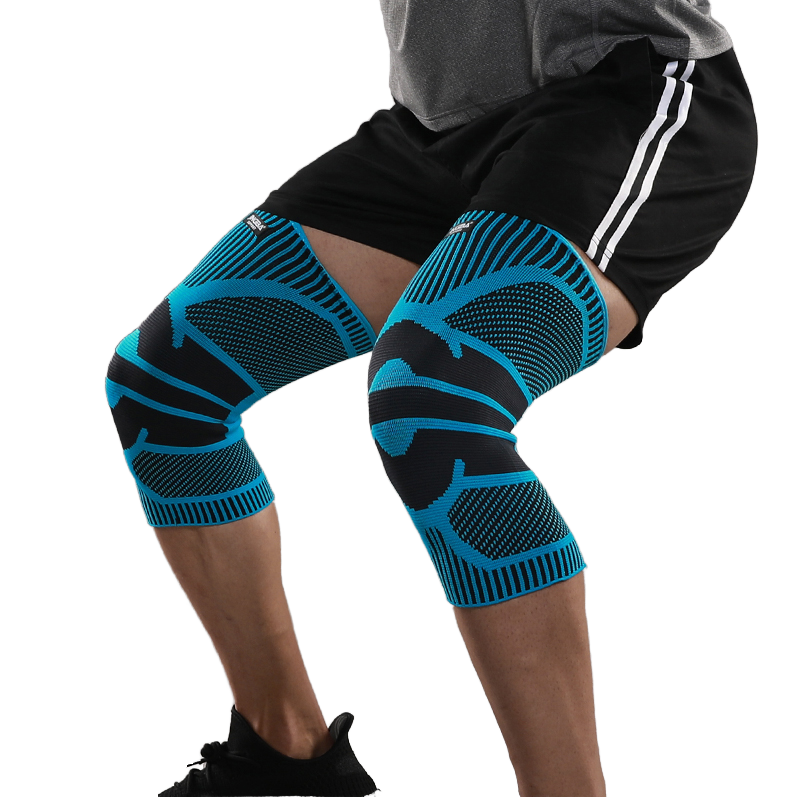 JINGBA Fast Delivery Premium Unisex Knee Braces Compression Sleeve Knee Support with Silicone Strap for Sports Workout Knee Pain