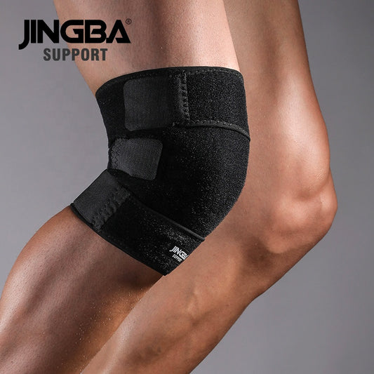 JINGBA OEM/ODM Service Environmentally Friendly High Quality Weight Lifting Guard Brace Strap Adjustable Gym Knee Pad