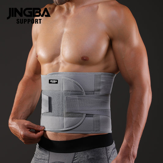 JINGBA Custom Logo Adjustable Waist Trainer Trimmer Belt with Double Adjustable Straps for Bodybuilding Training Sweating