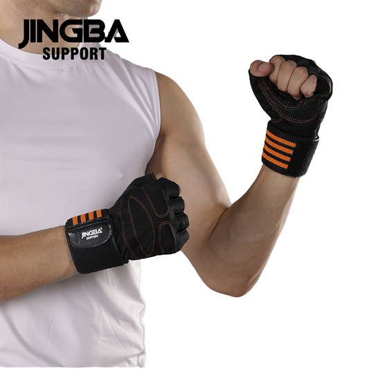 JINGBA Source Factory Anti-slip Anti-sweat Exercise Fitness Training Men Women Gloves Breathable Anti-shock Sports Gloves